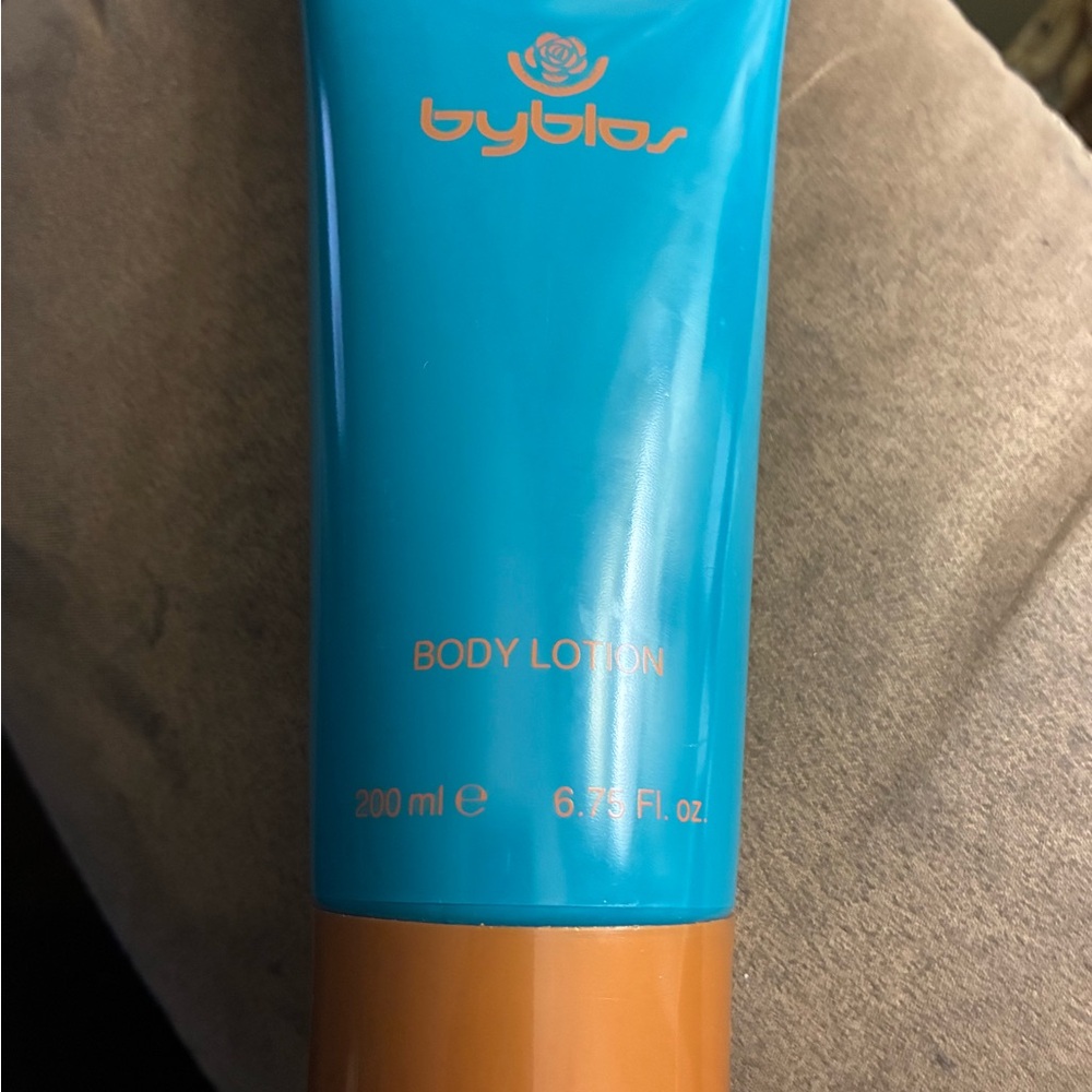 ON SALE! Byblos made in Italy Turquoise and Gold Body Lotion